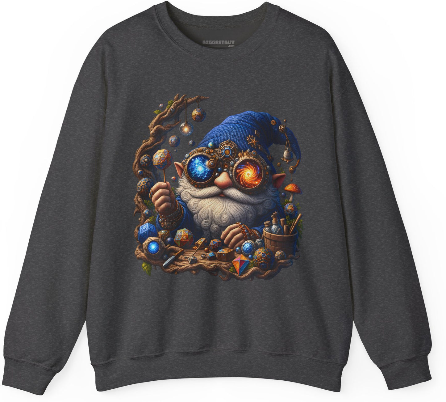 Enchanted Alchemist - Crewneck Sweatshirt in Dark Heather, front view