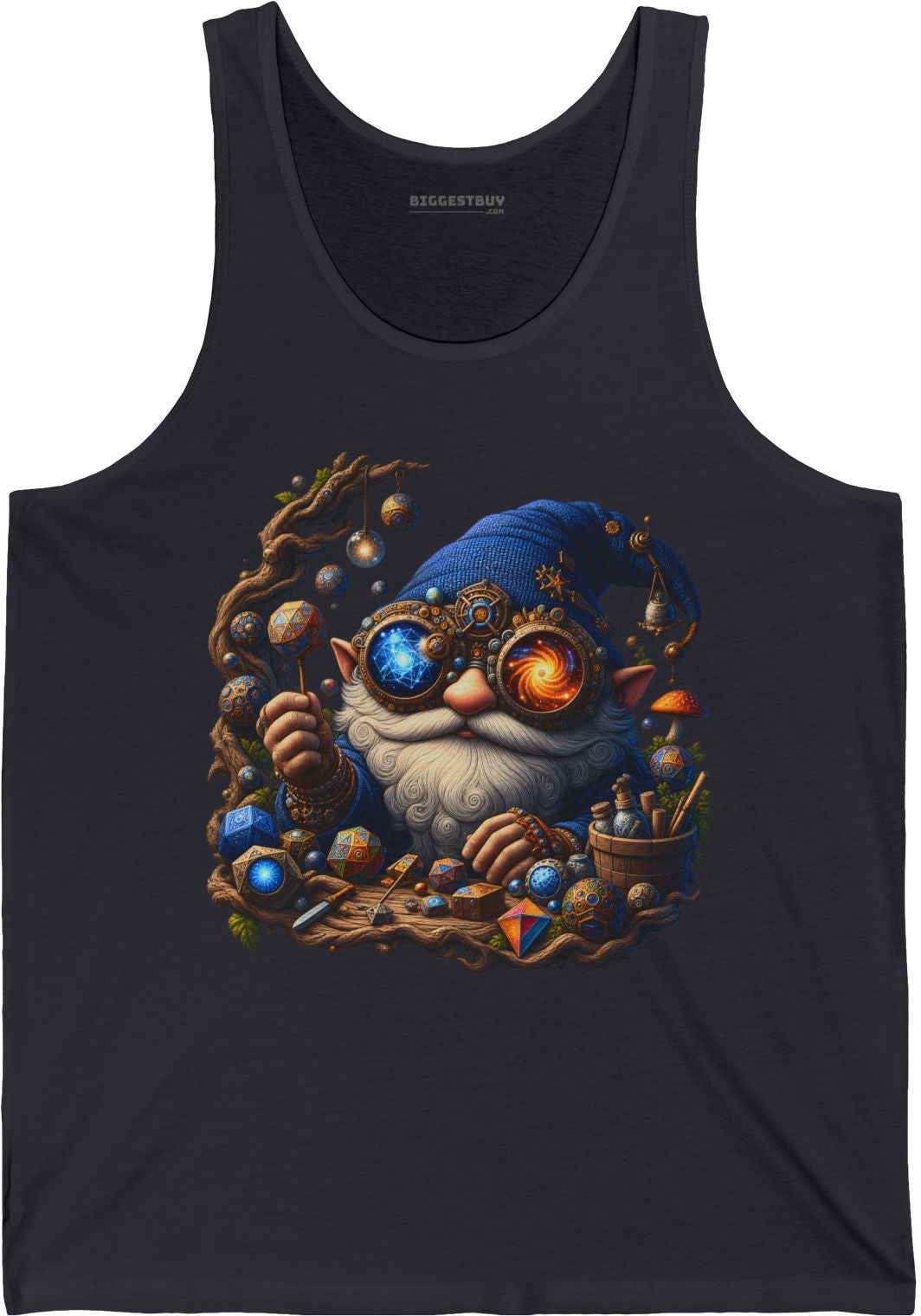 Enchanted Alchemist - Jersey Tank Top in Dark Grey, front view