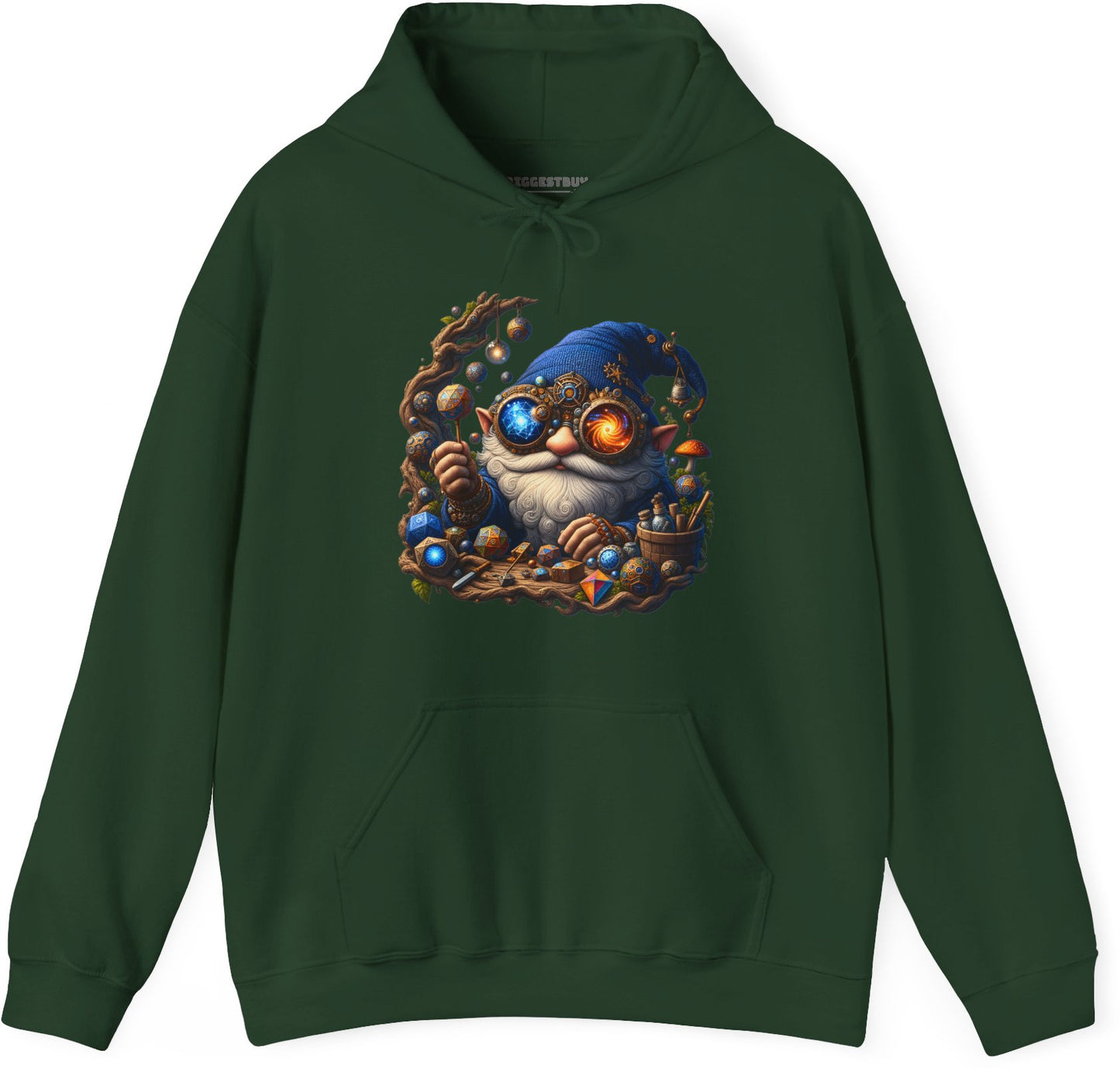 Enchanted Alchemist - Pullover Hoodie in Forest Green, front view