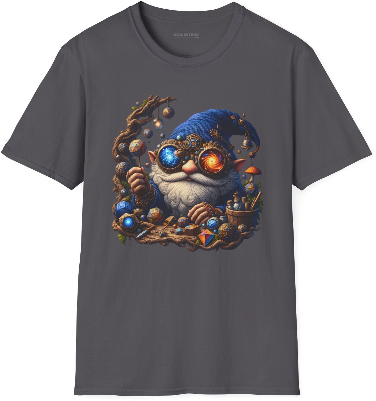 Enchanted Alchemist - Softstyle T-Shirt in Charcoal, front view