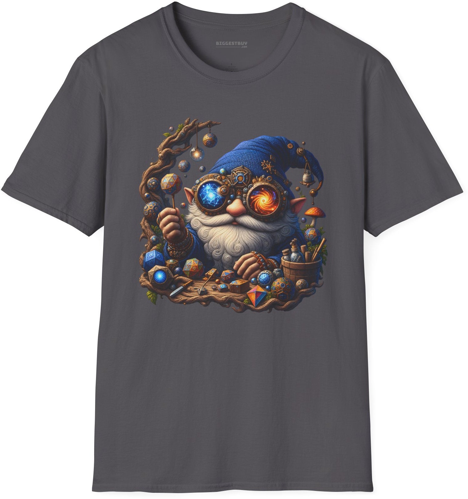 Enchanted Alchemist - Softstyle T-Shirt in Charcoal, front view