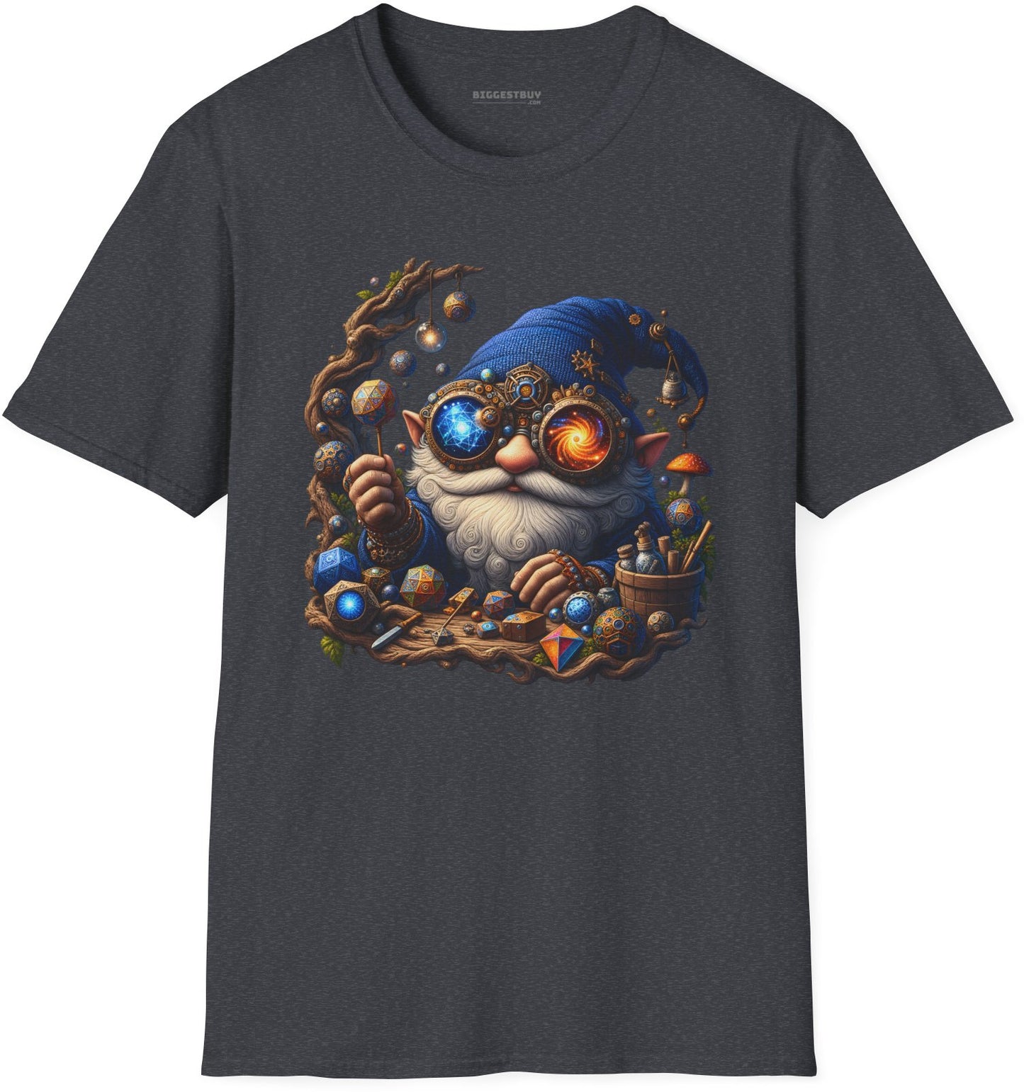 Enchanted Alchemist - Softstyle T-Shirt in Dark Heather Grey, front view