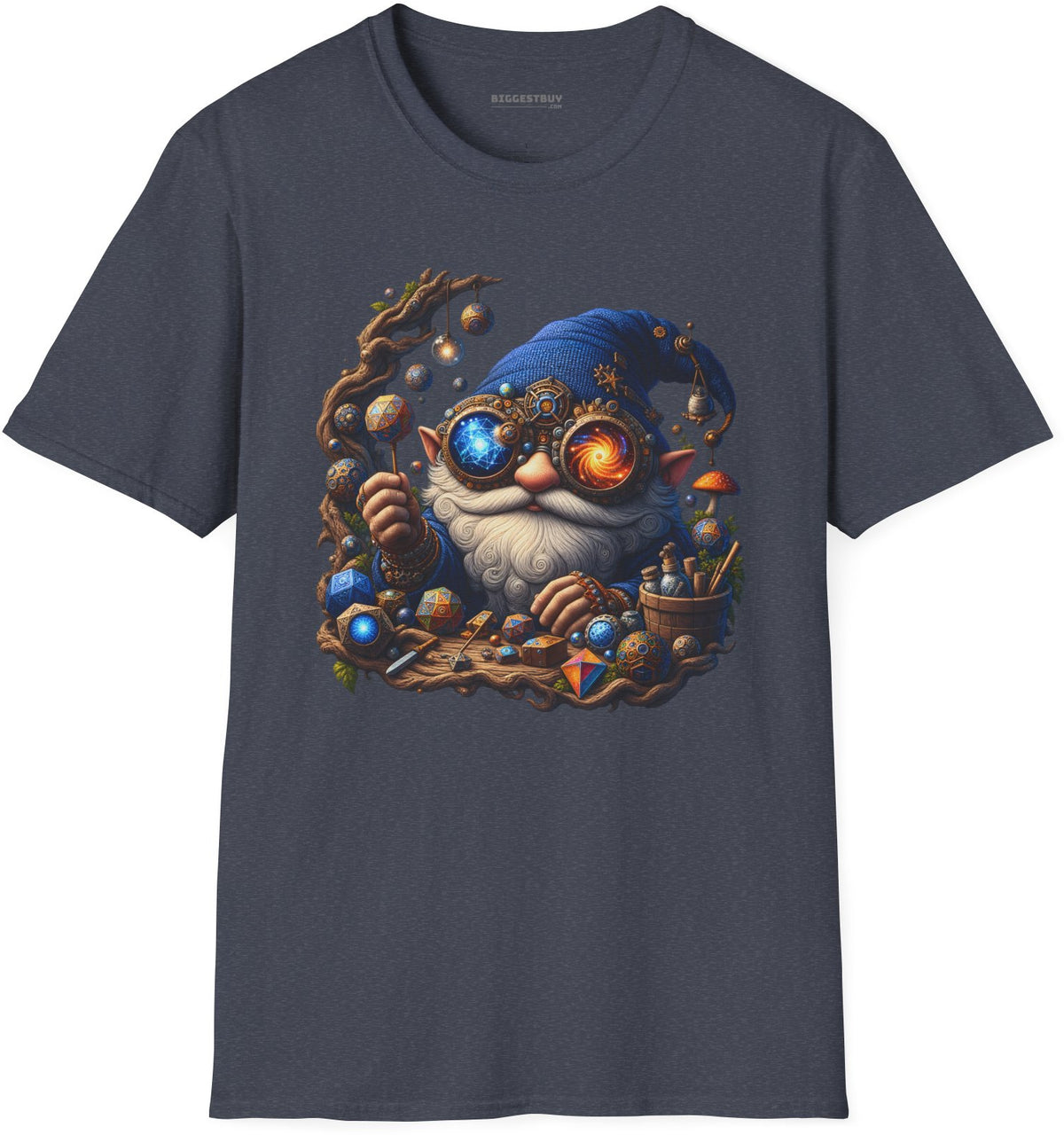 Enchanted Alchemist - Softstyle T-Shirt in Heather Navy, front view
