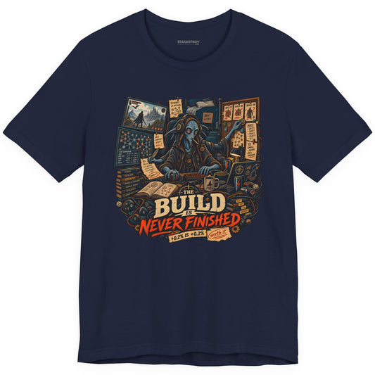 Endless Build - Classic Jersey Tee in Navy, front view