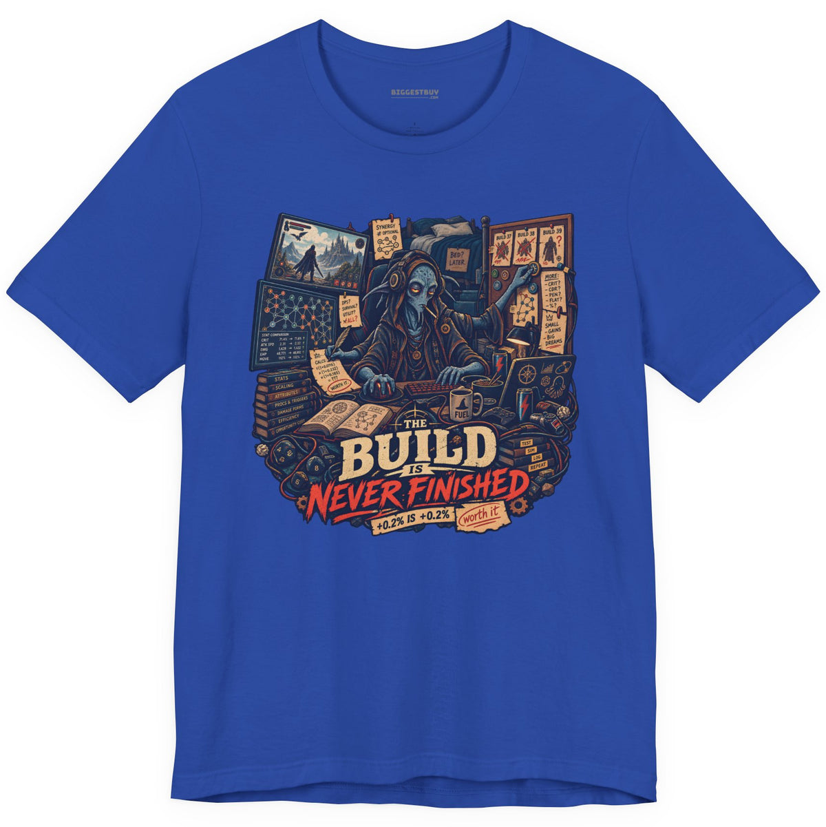 Endless Build - Classic Jersey Tee in True Royal, front view