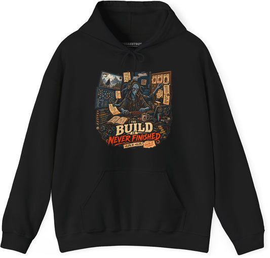 Endless Build - Pullover Hoodie in Black, front view