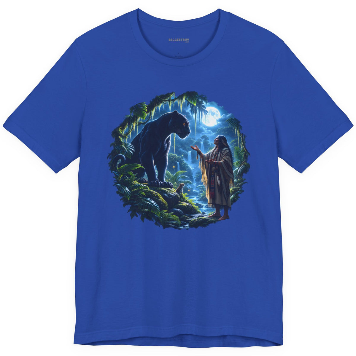 Feline Oracle - Classic Jersey Tee in True Royal, front view