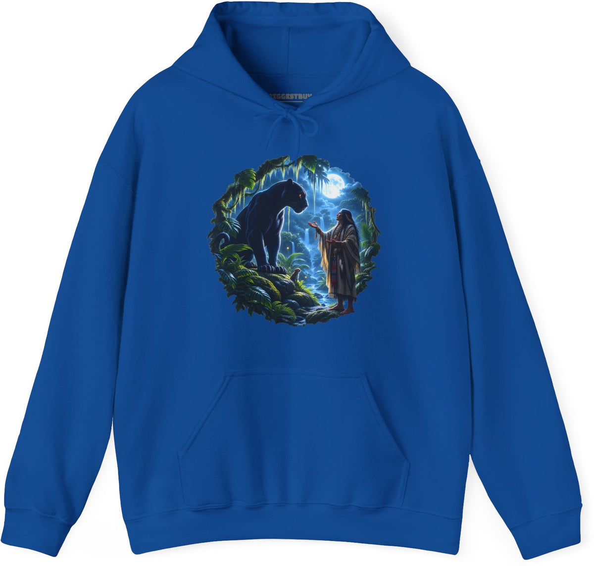 Feline Oracle - Pullover Hoodie in Royal, front view