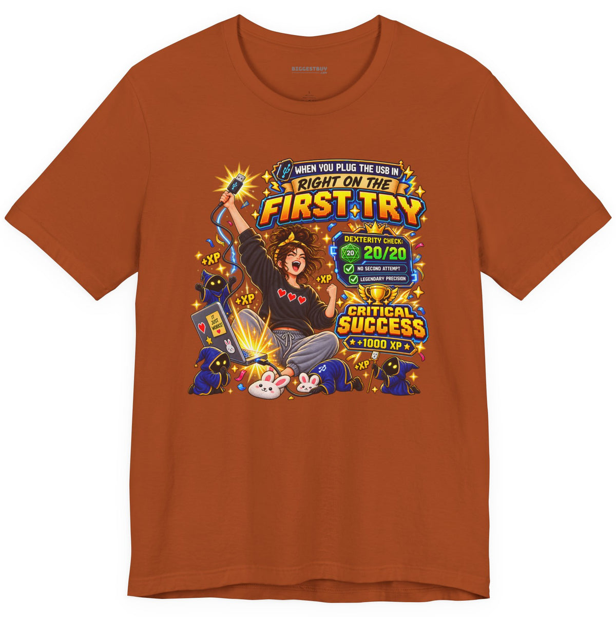 First Try - Classic Jersey Tee in Autumn, front view