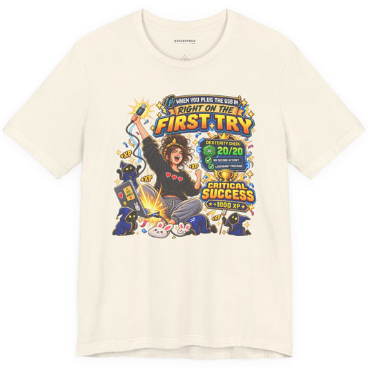 First Try - Classic Jersey Tee in Natural, front view