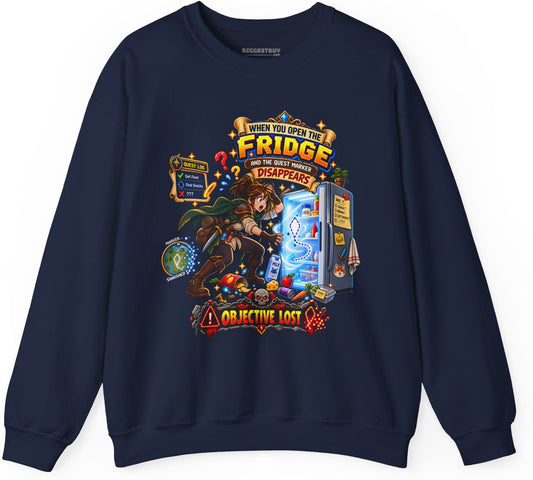 Fridge Fiasco - Crewneck Sweatshirt in Navy, front view