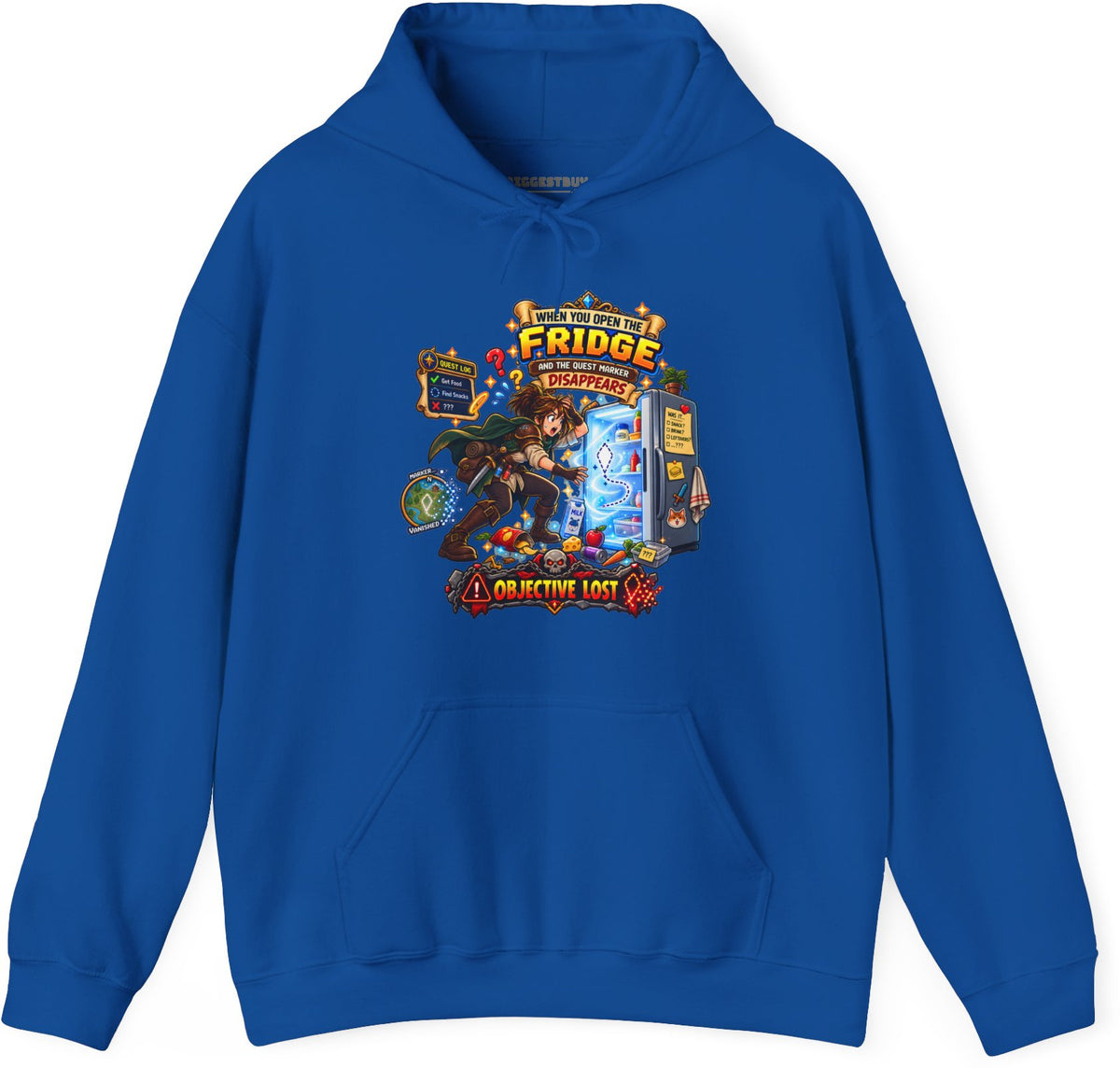 Fridge Fiasco - Pullover Hoodie in Royal, front view