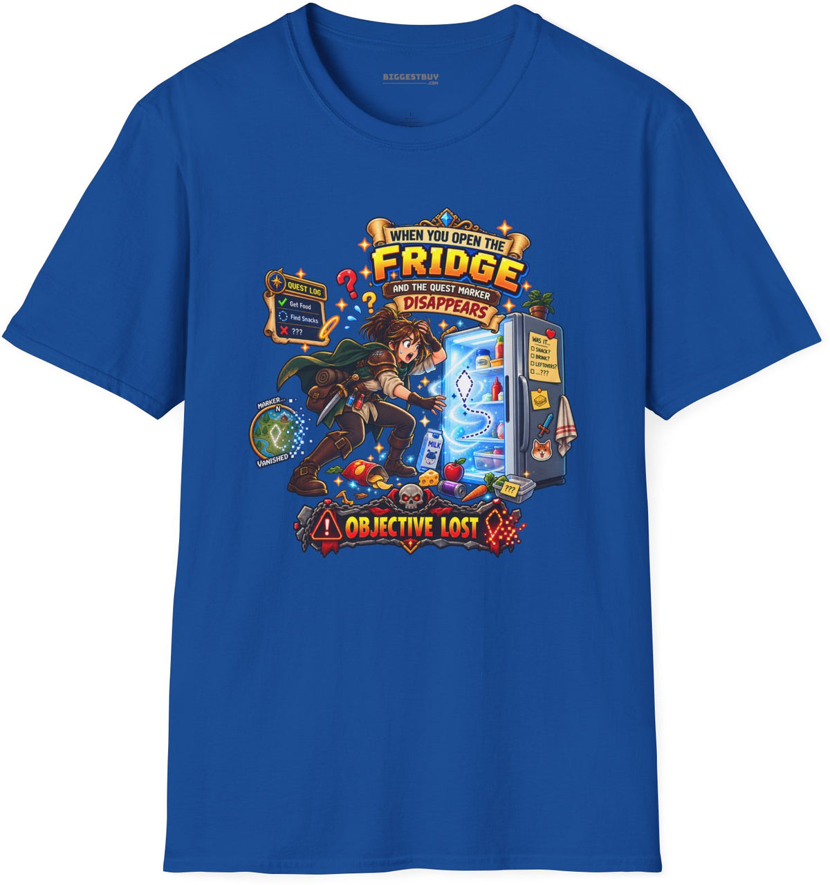 Fridge Fiasco - Softstyle T-Shirt in Royal, front view