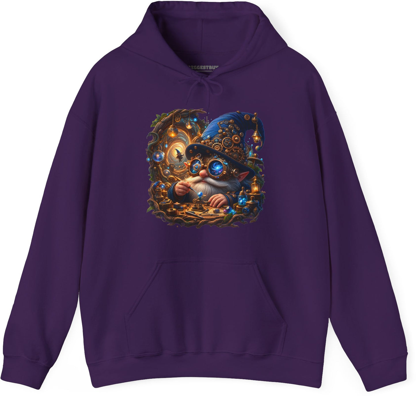 Galactic Gnome - Pullover Hoodie in Purple, front view