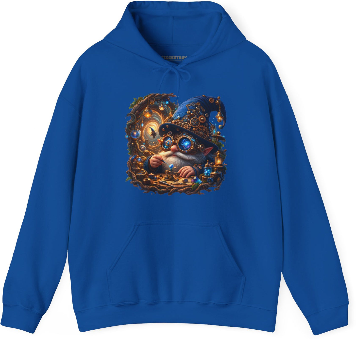 Galactic Gnome - Pullover Hoodie in Royal, front view