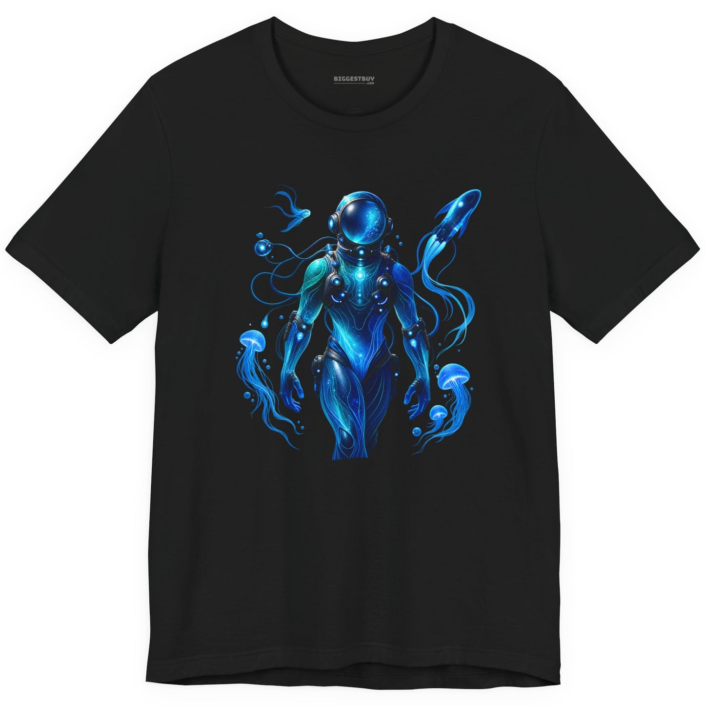 Galactic Guardian - Classic Jersey Tee in Black, front view