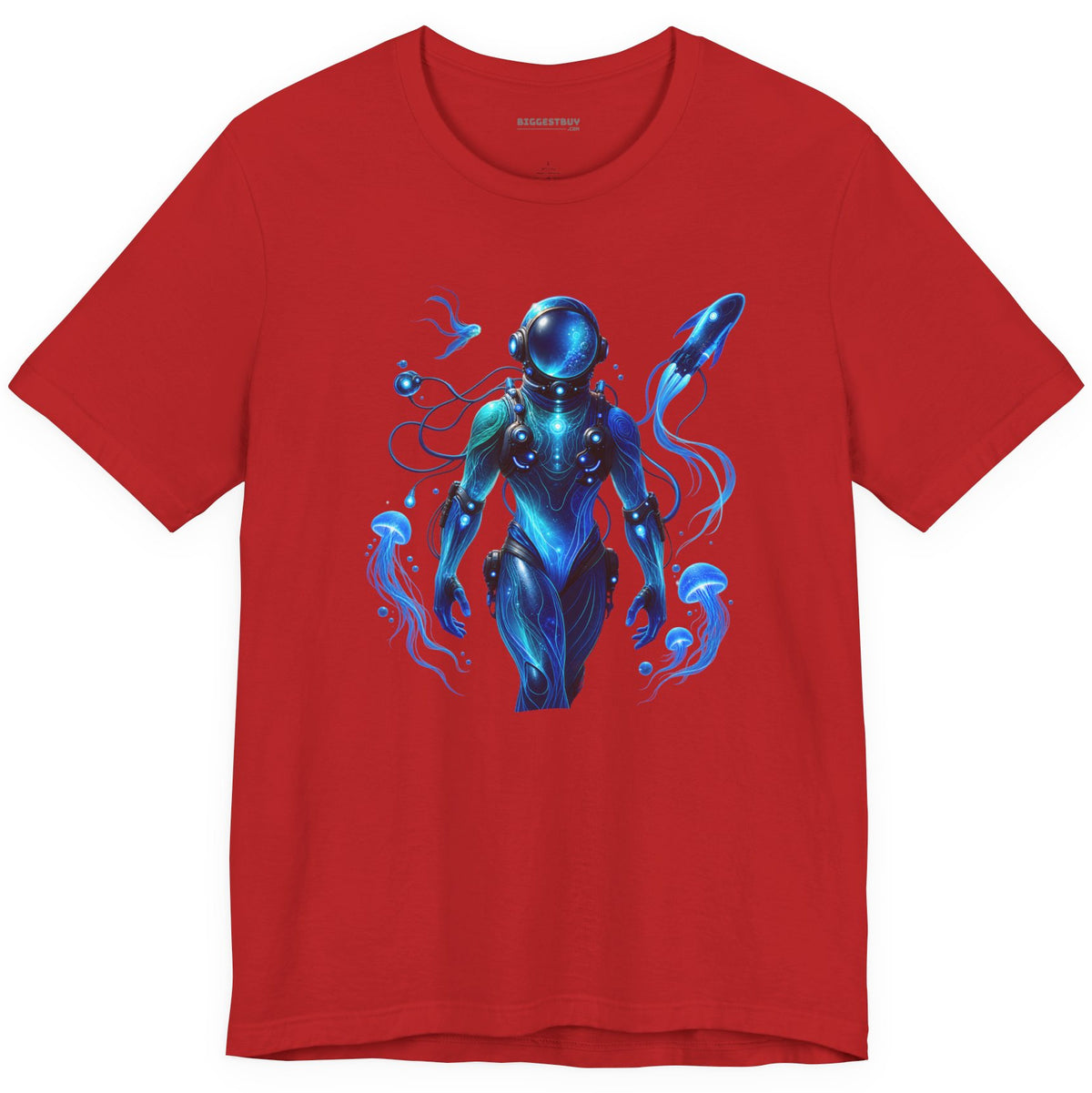 Galactic Guardian - Classic Jersey Tee in Red, front view