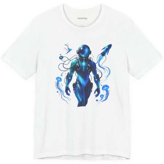 Galactic Guardian - Classic Jersey Tee in White, front view