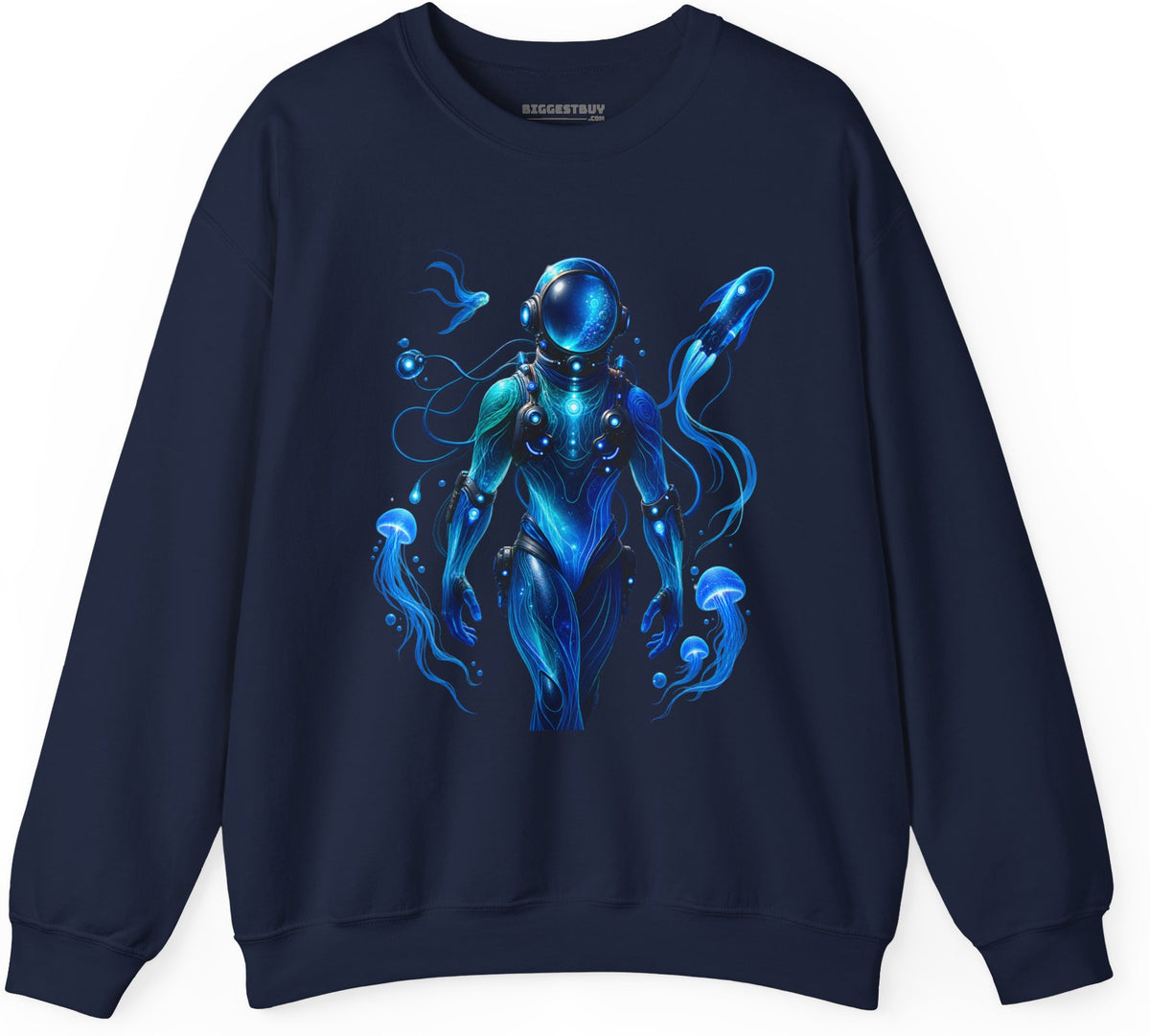 Galactic Guardian - Crewneck Sweatshirt in Navy, front view