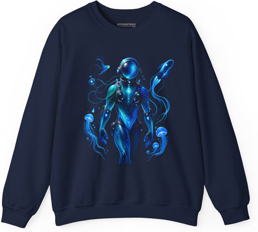 Galactic Guardian - Crewneck Sweatshirt in Navy, front view