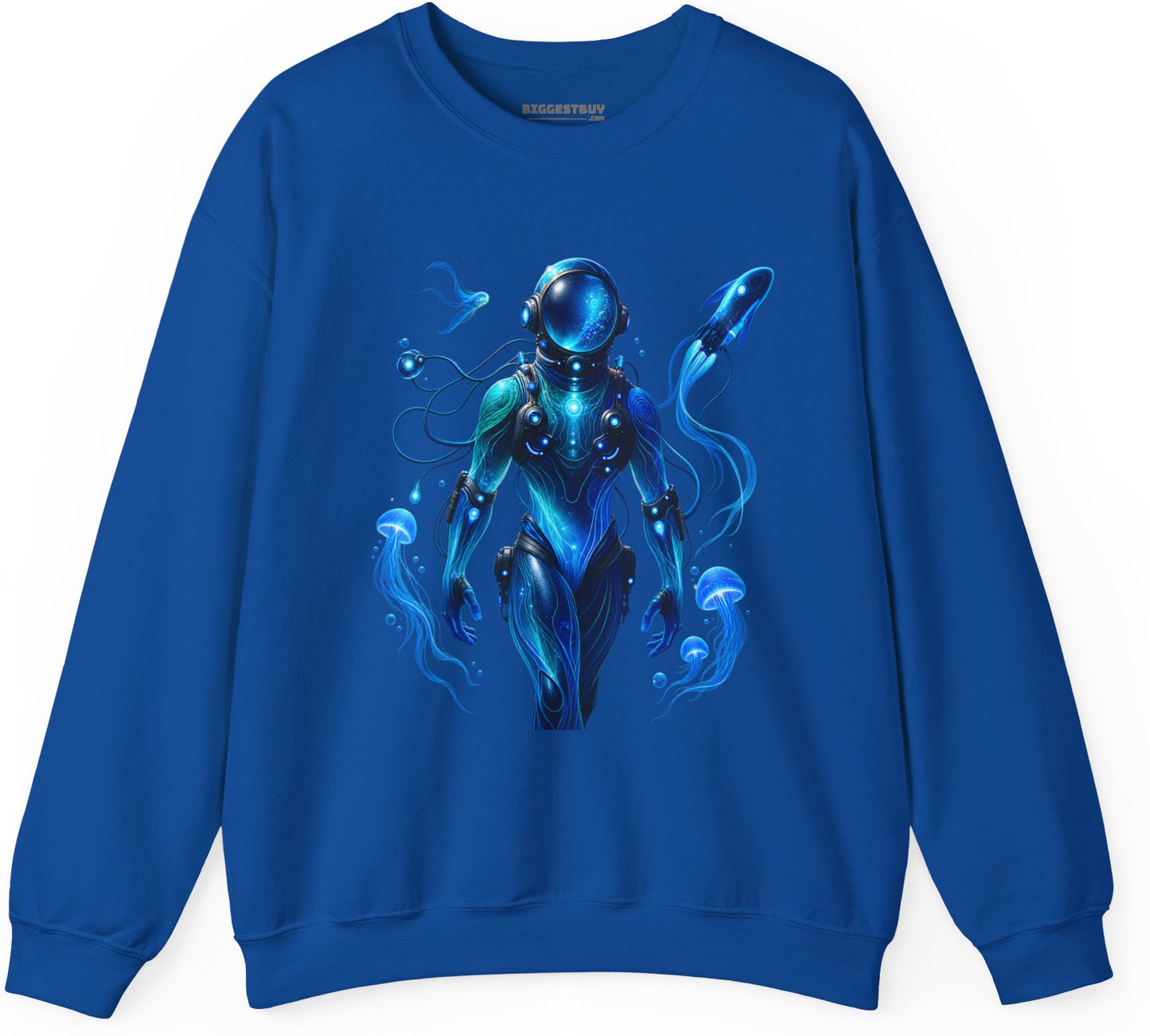 Galactic Guardian - Crewneck Sweatshirt in Royal, front view