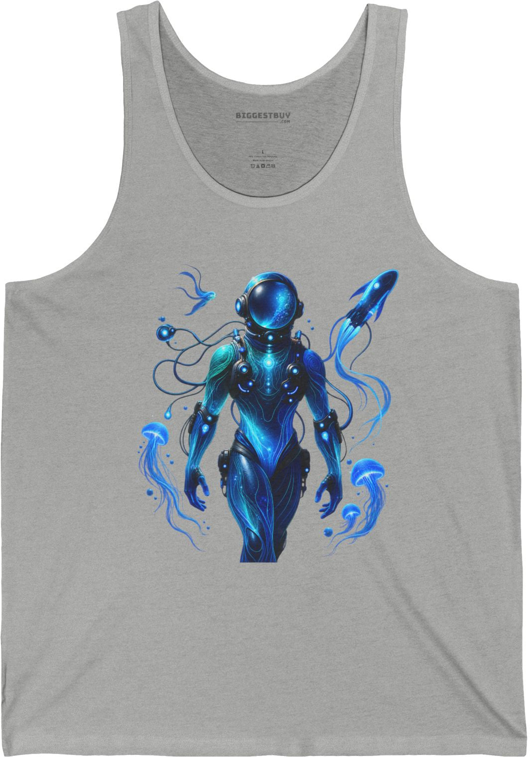 Galactic Guardian - Jersey Tank Top in Athletic Heather, front view