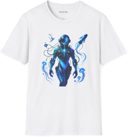 Galactic Guardian - Softstyle T-Shirt in White, front view