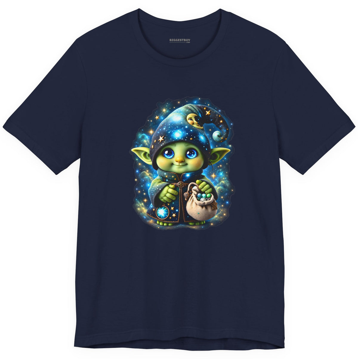 Galaxy Gnome - Classic Jersey Tee in Navy, front view