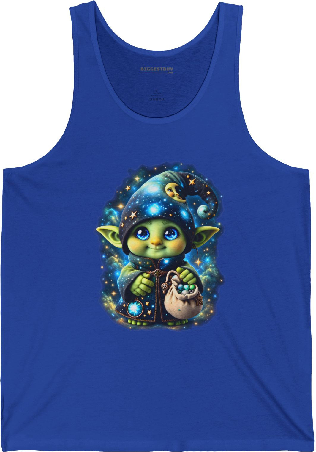 Galaxy Gnome - Jersey Tank Top in True Royal, front view