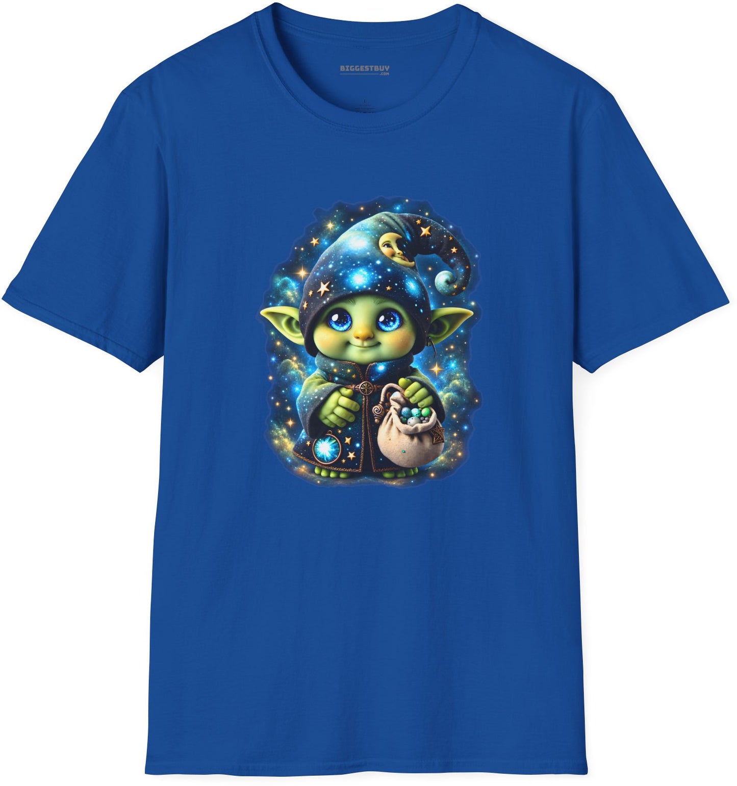Galaxy Gnome - Softstyle T-Shirt in Royal, front view