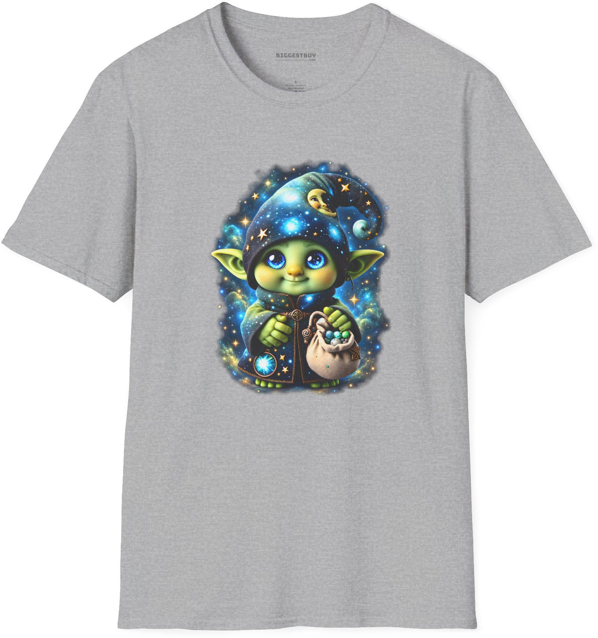 Galaxy Gnome - Softstyle T-Shirt in Sport Grey, front view