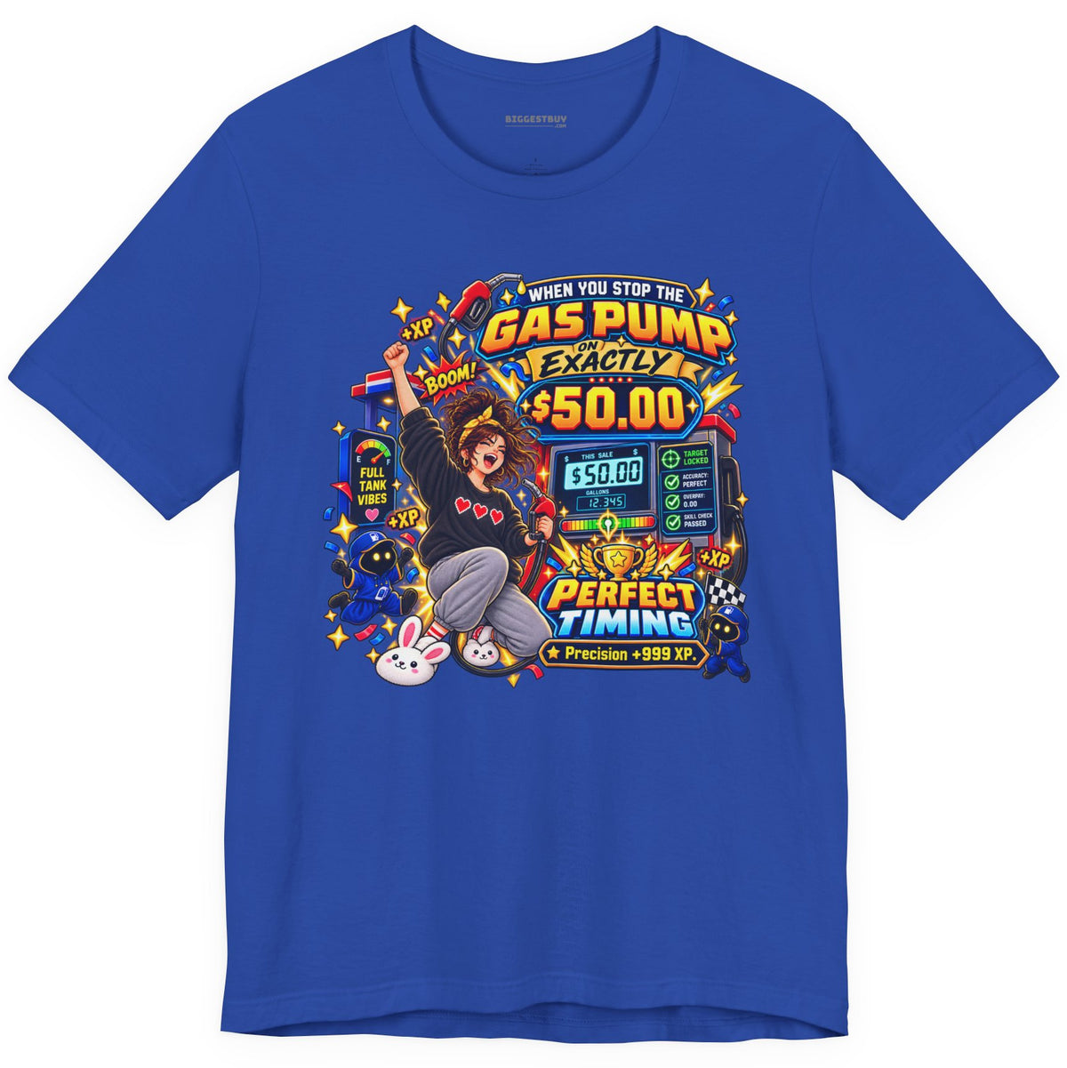Gas Stop - Classic Jersey Tee in True Royal, front view