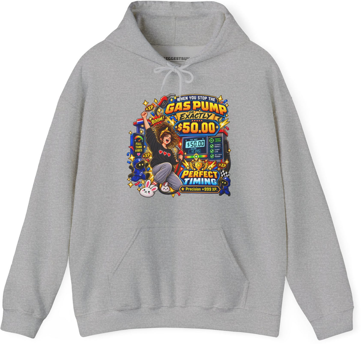 Gas Stop - Pullover Hoodie in Sport Grey, front view