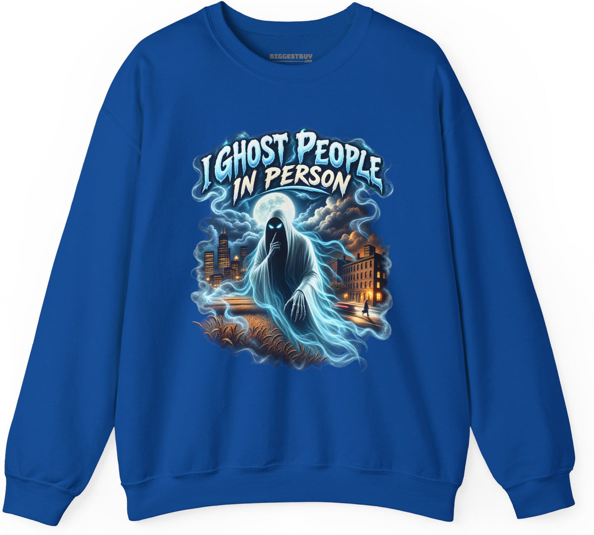 Ghosts Ahoy - Crewneck Sweatshirt in Royal, front view