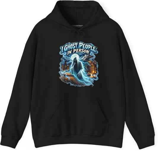 Ghosts Ahoy - Pullover Hoodie in Black, front view