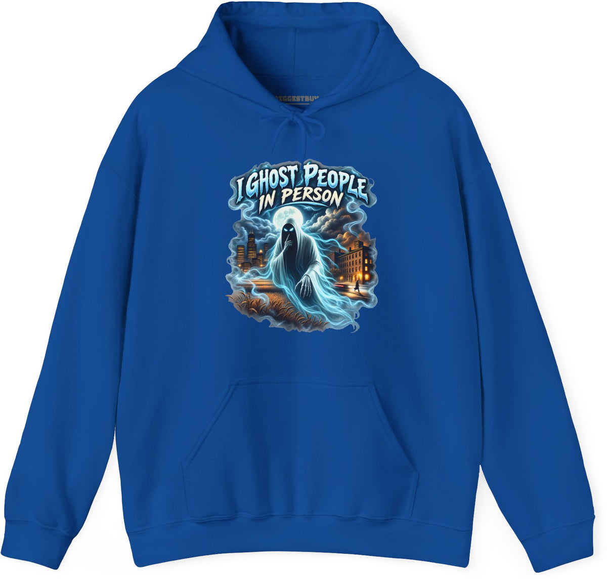 Ghosts Ahoy - Pullover Hoodie in Royal, front view