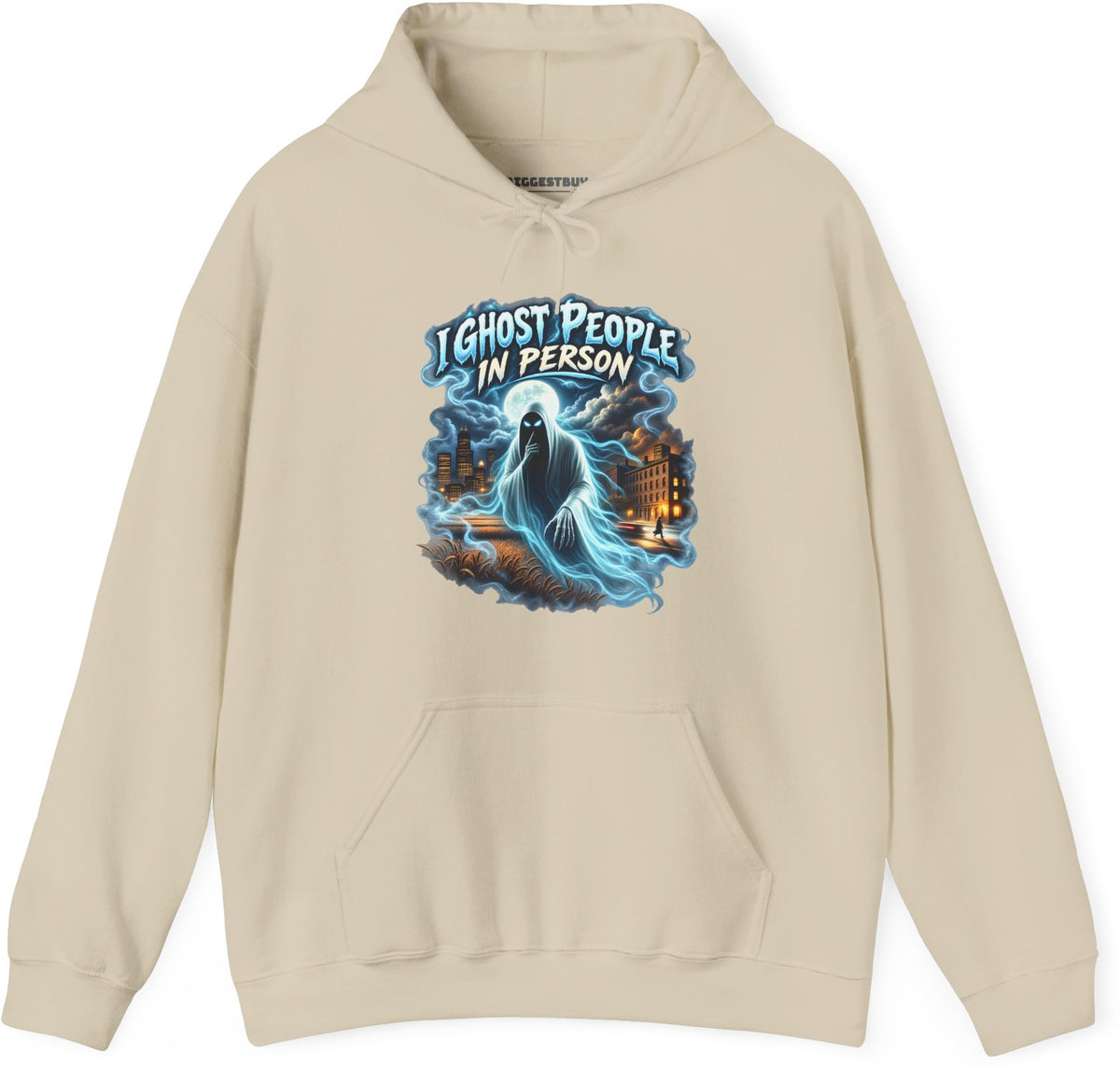 Ghosts Ahoy - Pullover Hoodie in Sand, front view