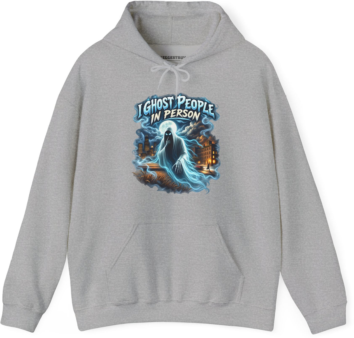 Ghosts Ahoy - Pullover Hoodie in Sport Grey, front view