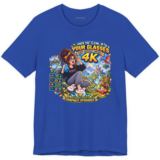Glasses Galaxy - Classic Jersey Tee in True Royal, front view