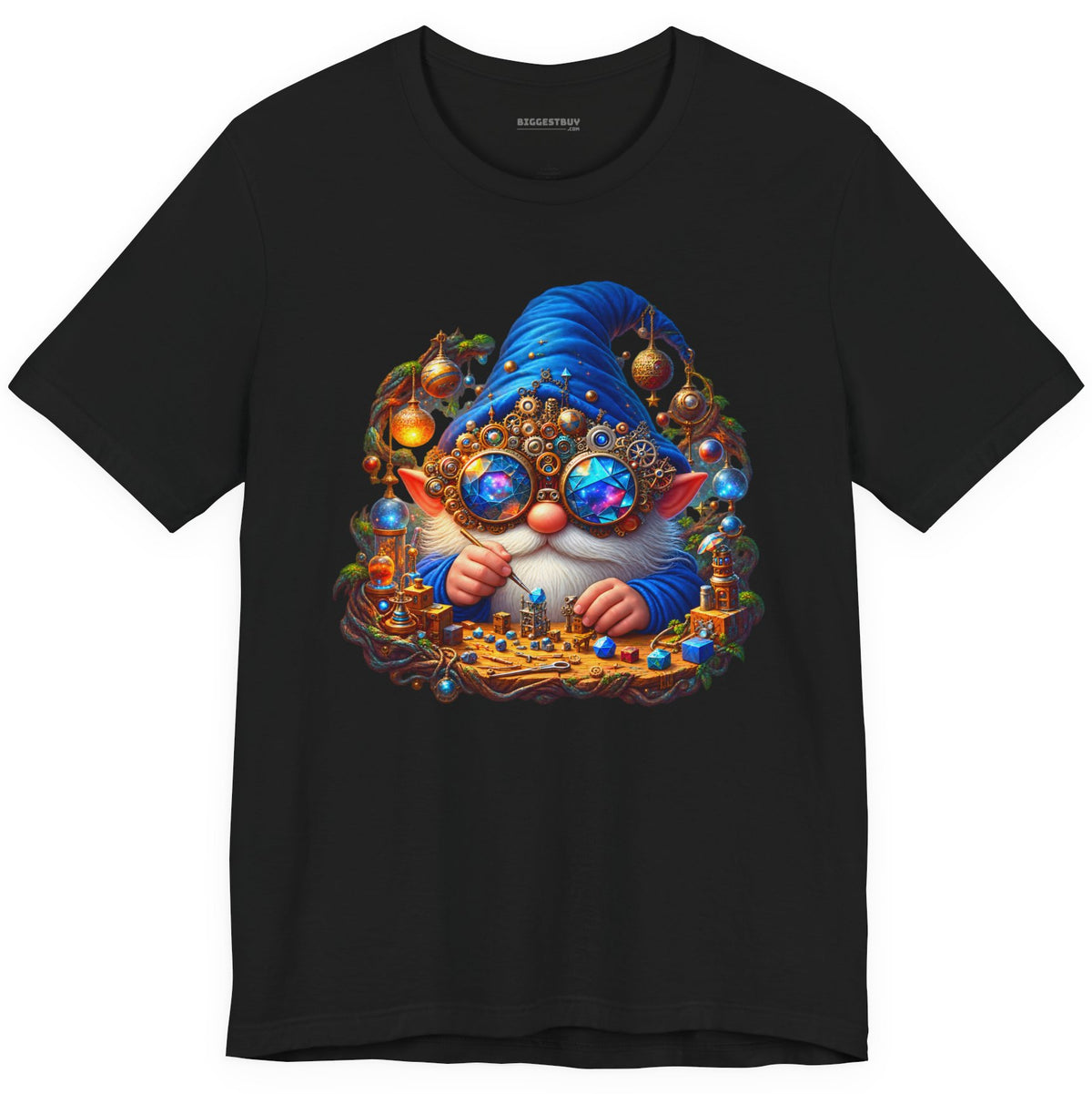Gnome Of - Classic Jersey Tee in Black, front view