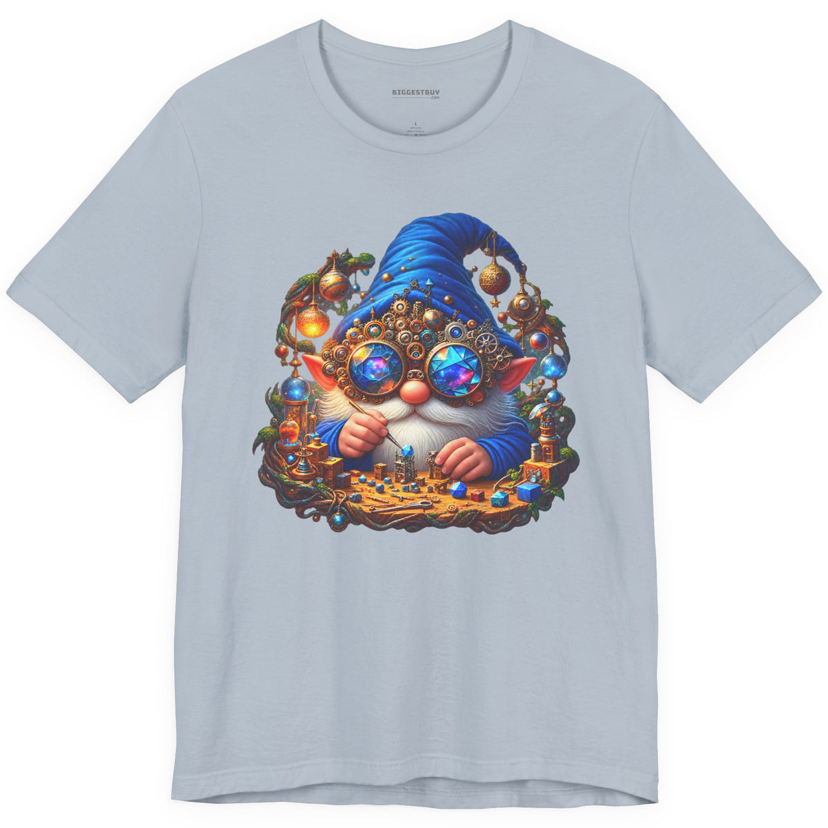 Gnome Of - Classic Jersey Tee in Light Blue, front view