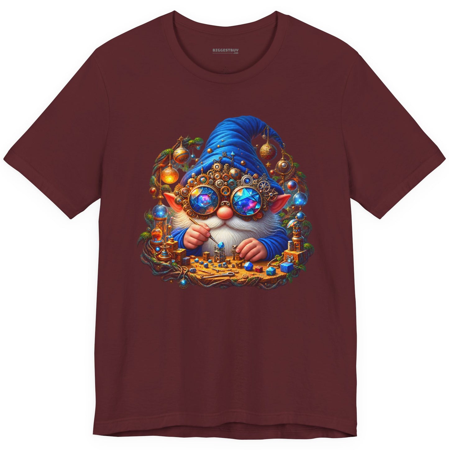 Gnome Of - Classic Jersey Tee in Maroon, front view