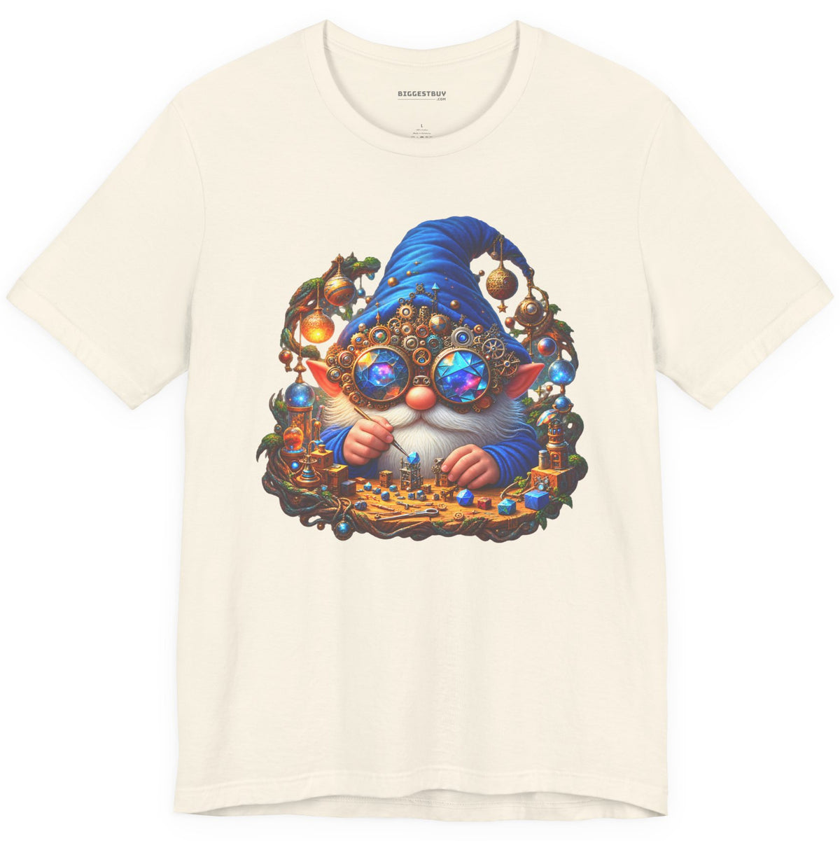 Gnome Of - Classic Jersey Tee in Natural, front view