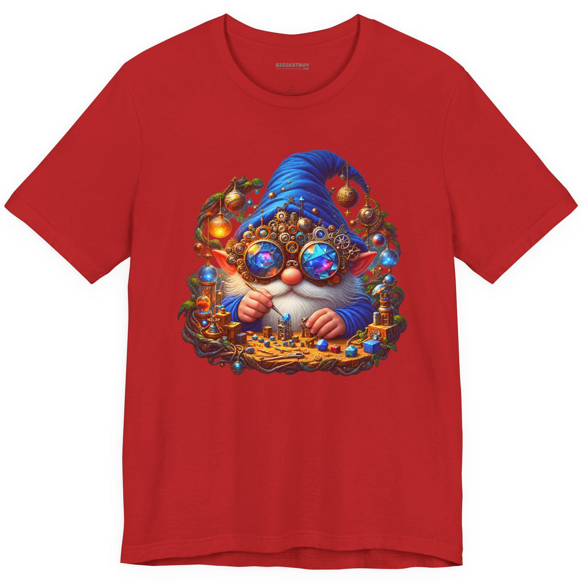 Gnome Of - Classic Jersey Tee in Red, front view
