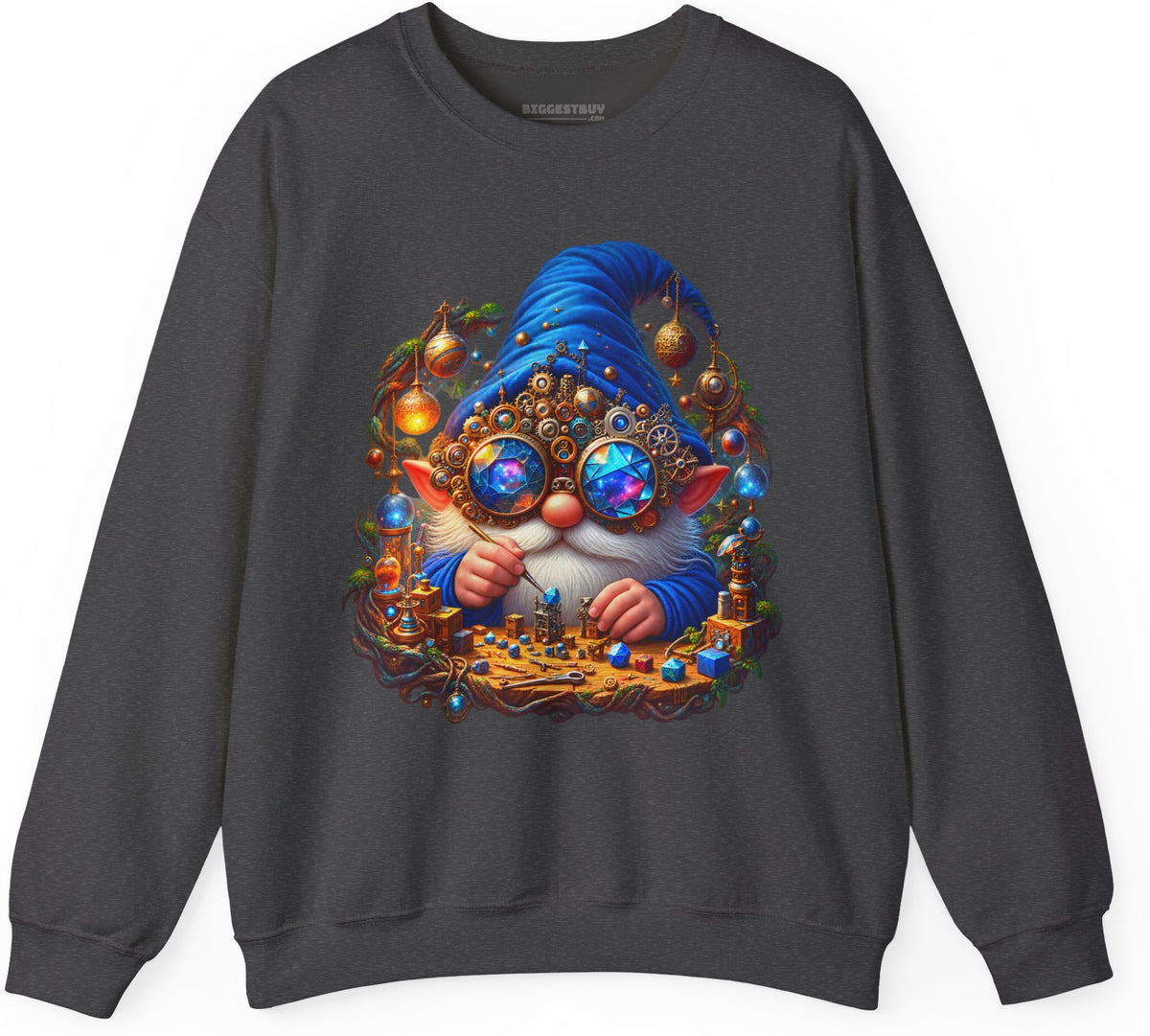 Gnome Of - Crewneck Sweatshirt in Dark Heather, front view