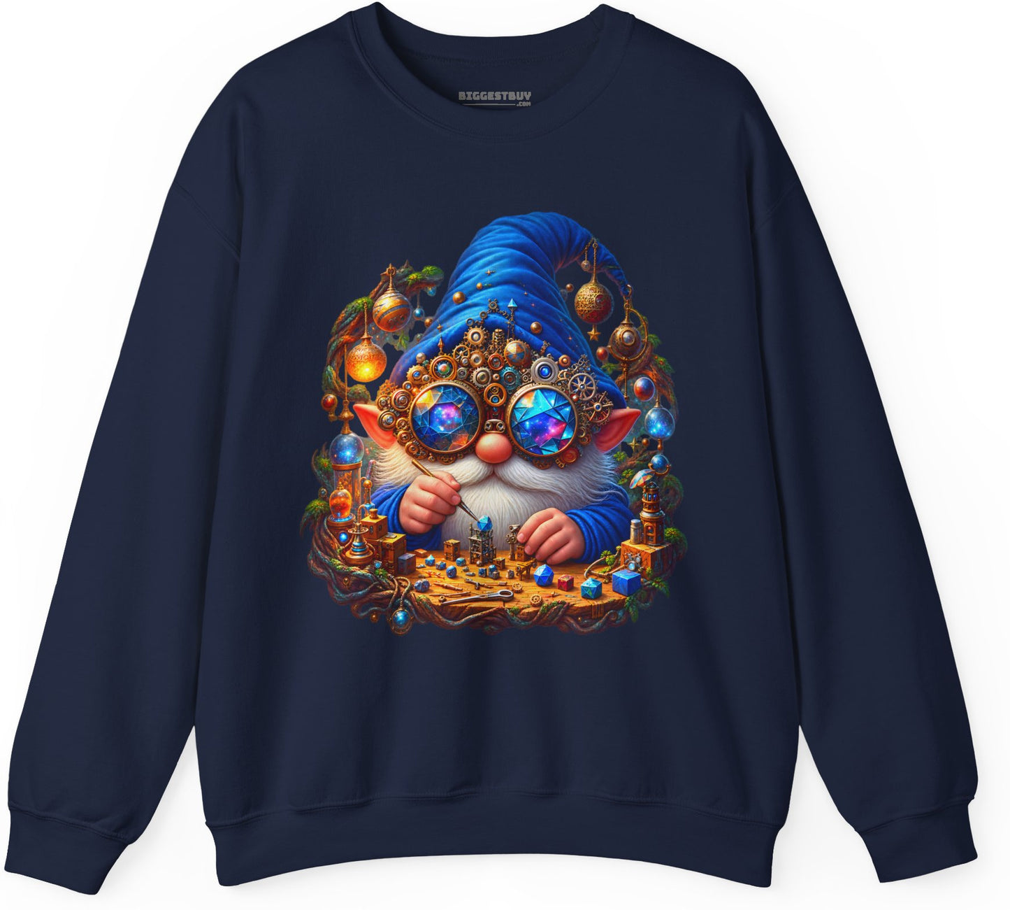 Gnome Of - Crewneck Sweatshirt in Navy, front view