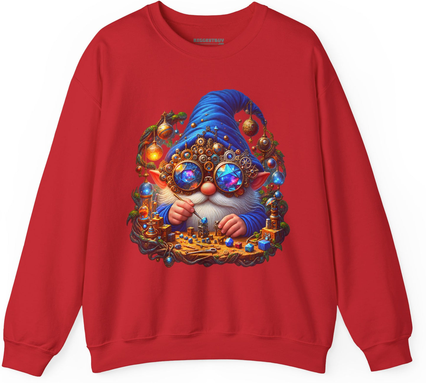 Gnome Of - Crewneck Sweatshirt in Red, front view