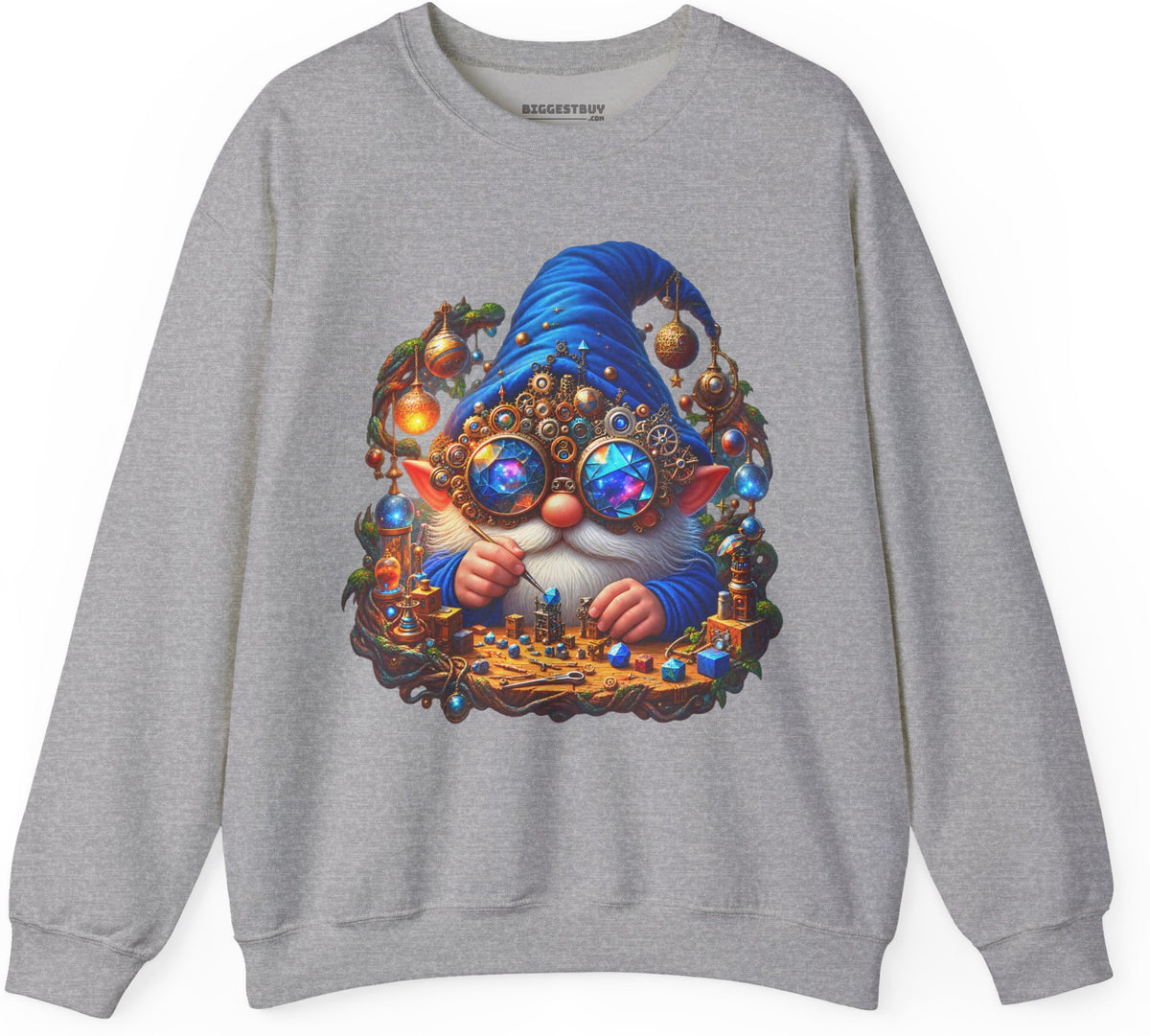 Gnome Of - Crewneck Sweatshirt in Sport Grey, front view