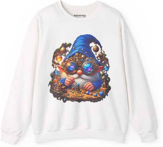 Gnome Of - Crewneck Sweatshirt in White, front view
