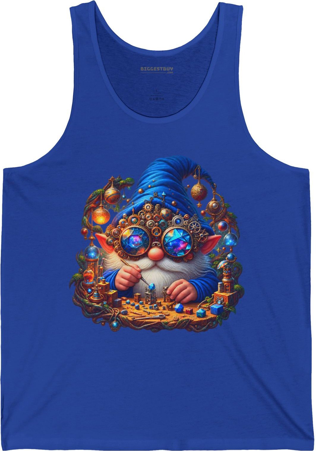 Gnome Of - Jersey Tank Top in True Royal, front view